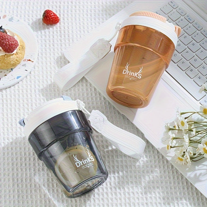 Reusable Coffee Cup with Straw - Hot or Cold Water Cup