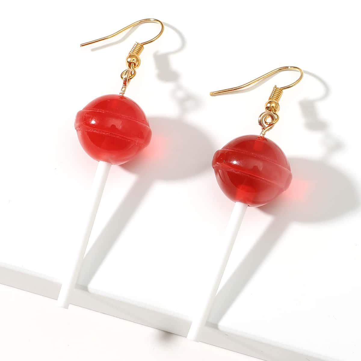 Funny Lollipop Drop Earrings Resin Ear Accessories For Women