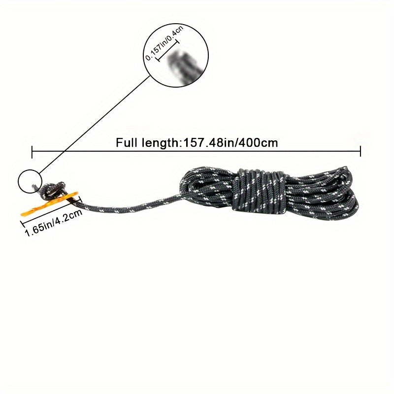 4pcs Reflective Camping Tent Guyline Rope with Tensioner