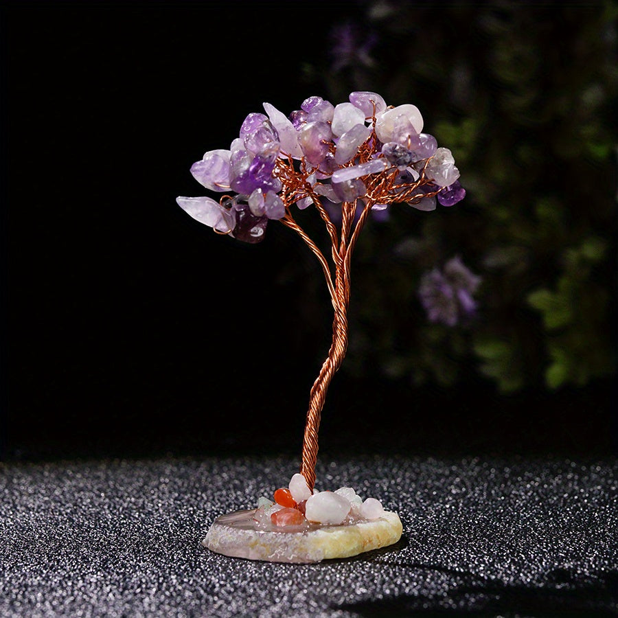 Crystal Tree Ornament for Jewelry and Decor