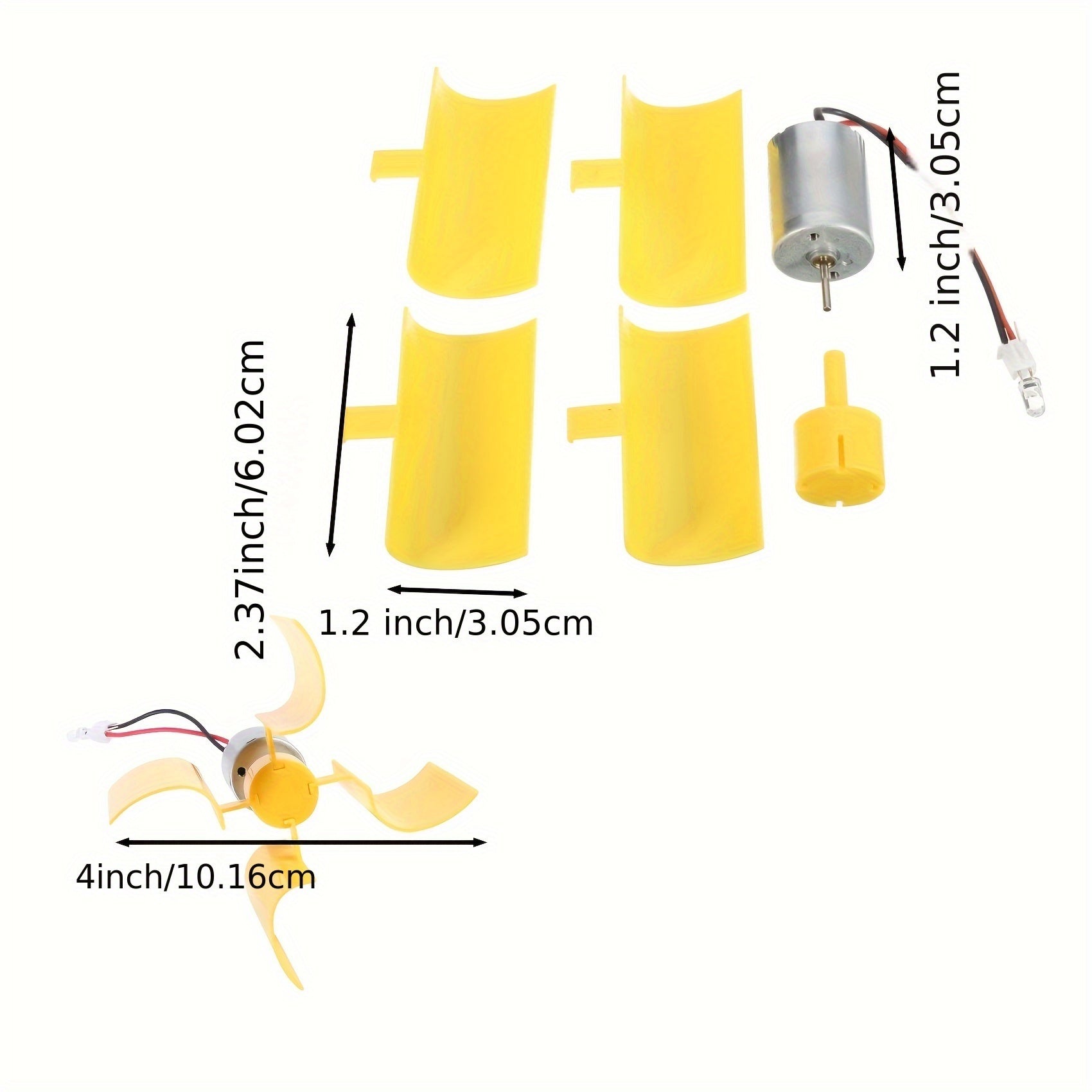 2pcs DIY Wind Turbine Generator Kit 4 Blade Micro Vertical Motors
