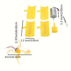 2pcs DIY Wind Turbine Generator Kit 4 Blade Micro Vertical Motors