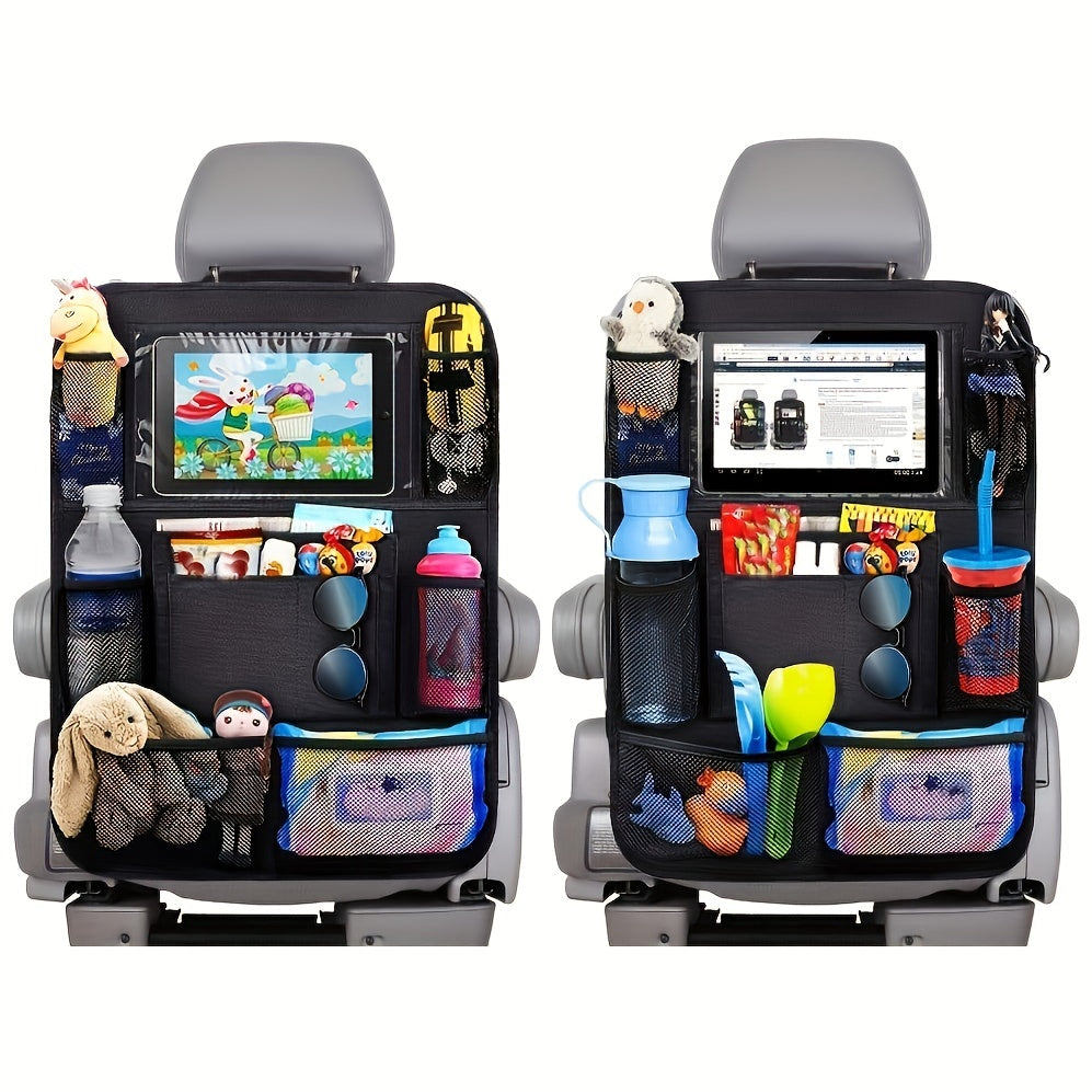 Car Backseat Organizer Waterproof Durable Seat Organizer Kick Mats Multi Pocket