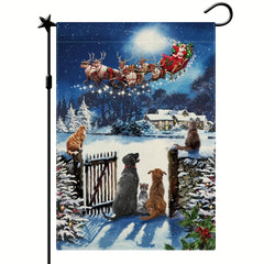 Christmas Garden Flag For Outside Double Sided Winter Yard Flag