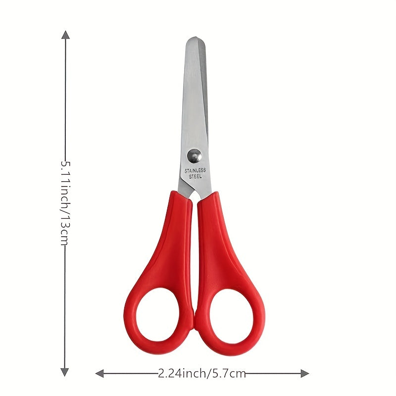 Functional Office Scissors with Ruler Scale and Safe Rounded Edge