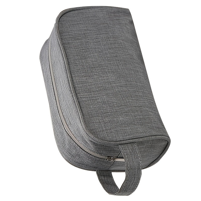 Grey Cosmetic Bag Travel Organizer Wash Bag With Handle
