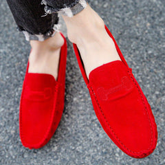 Women's Lightweight Red Loafers Slip On Shoes