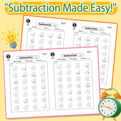 Math Subtraction Workbook Up to 100 Interactive Practice Pages
