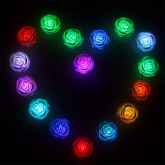 5pcs LED Rose Night Light Holiday Party Light Rose Wedding Light