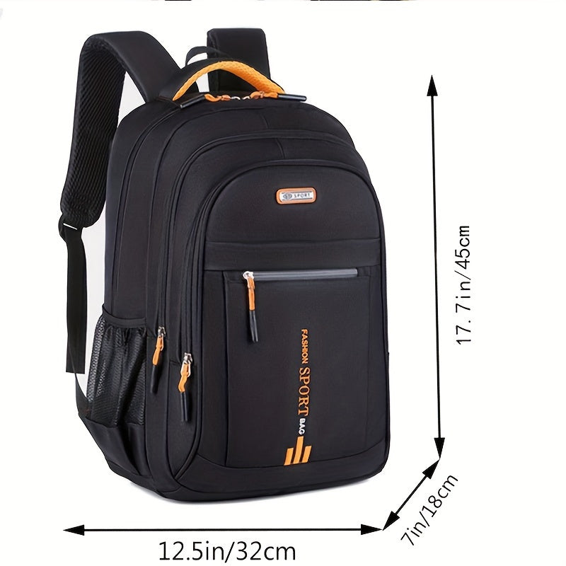 Men's 5-Layer Backpack Water Resistant with Bottle Straps