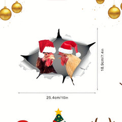 Christmas Santa Claus Car Stickers Refrigerator Stickers