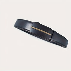 Men's Leather Business Belt Automatic Buckle Belts