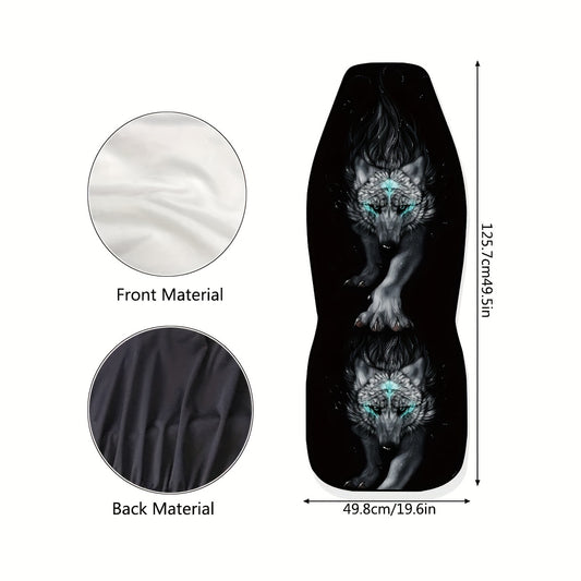 Car Seat Cover with Wolf Print Design