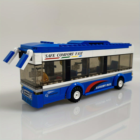 235pcs City Bus Model Building Blocks Toy Kit Gift