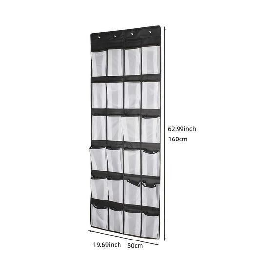 24 Grid Over Door Storage Bag Shoes Toys Bras Organizer