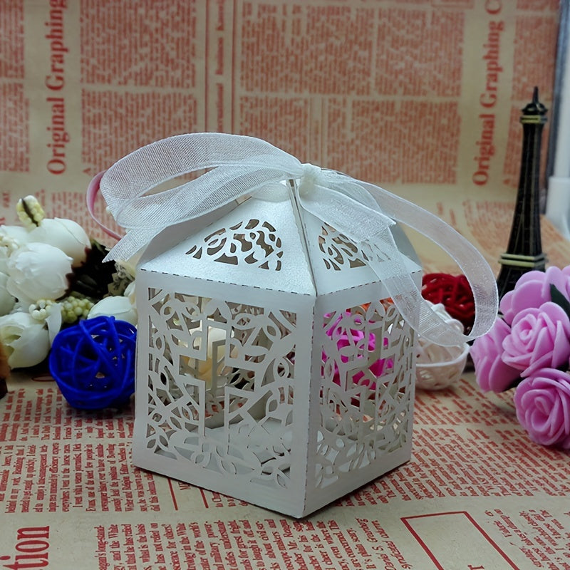 Creative Wedding Party Favor Cross Hollow Paper Candy Box