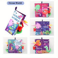 Baby Tail Cloth Book Animal Series Infant Early Education Toy