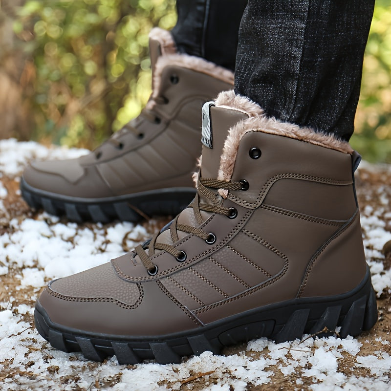 Women's Waterproof Snow Boots Plush Lined Warm Hiking Shoes