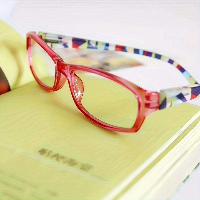 Pattern Print Light Blocking Reading Glasses For Women UV Protection