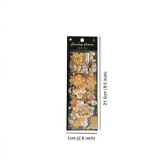 20pcs 'Dazzling Flowers' Waterproof Stickers Scrapbooking Journaling Planner