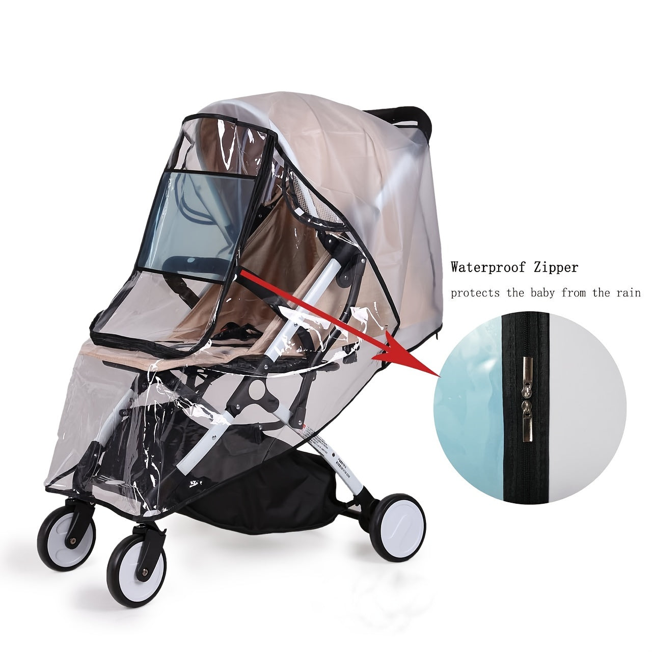 Baby Stroller Rain Cover - Travel Snowproof Dustproof Breathable Windproof