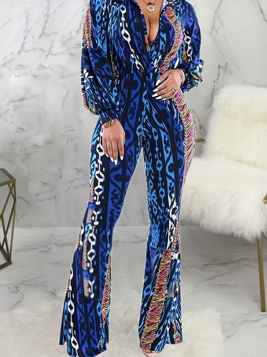  Street Style Flared Leg Jumpsuit