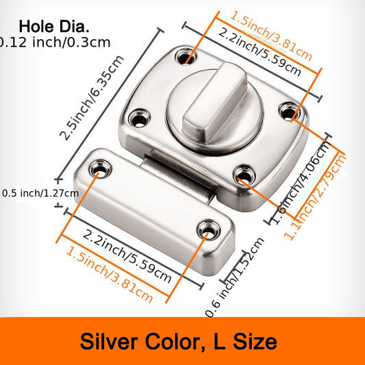 Home Security Door Lock Rotate Bolt Latch Gate Latches Door Slide Lock