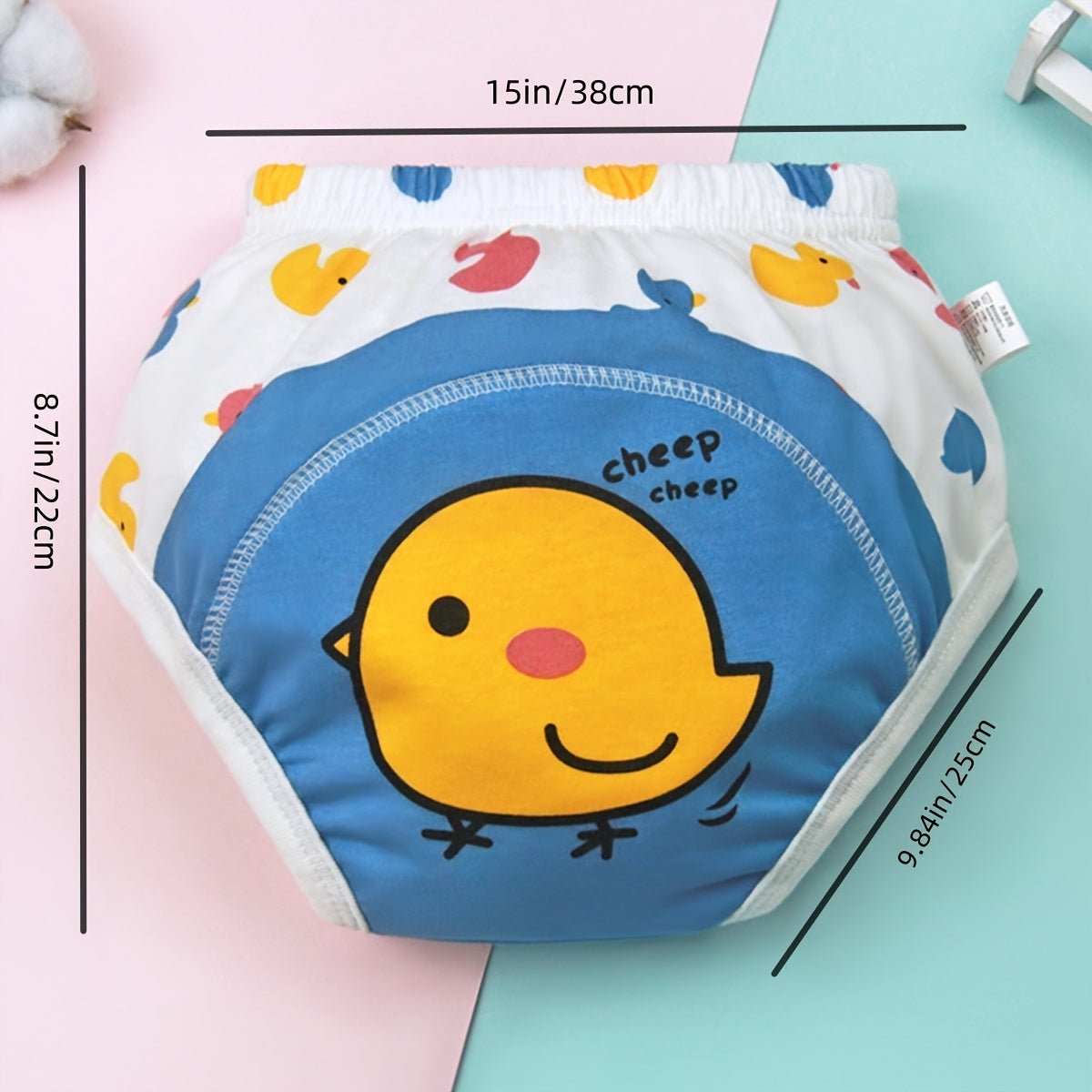 Cartoon Baby Pants Waterproof Leak Proof Diapers for Learning Comfort