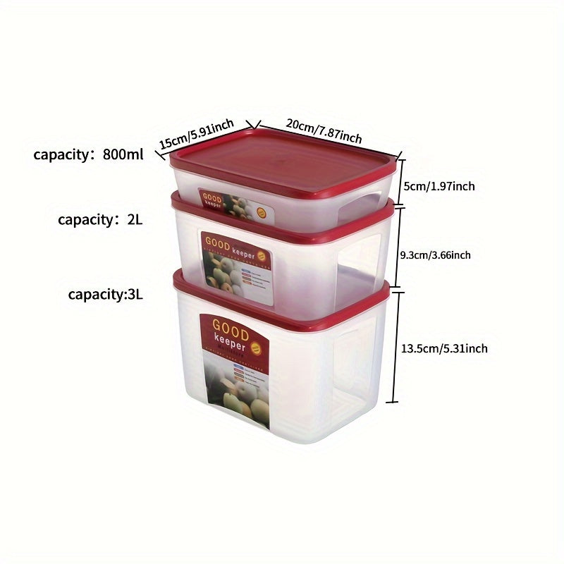 3pcs Food Storage Box Set Kitchen Accessories Organization