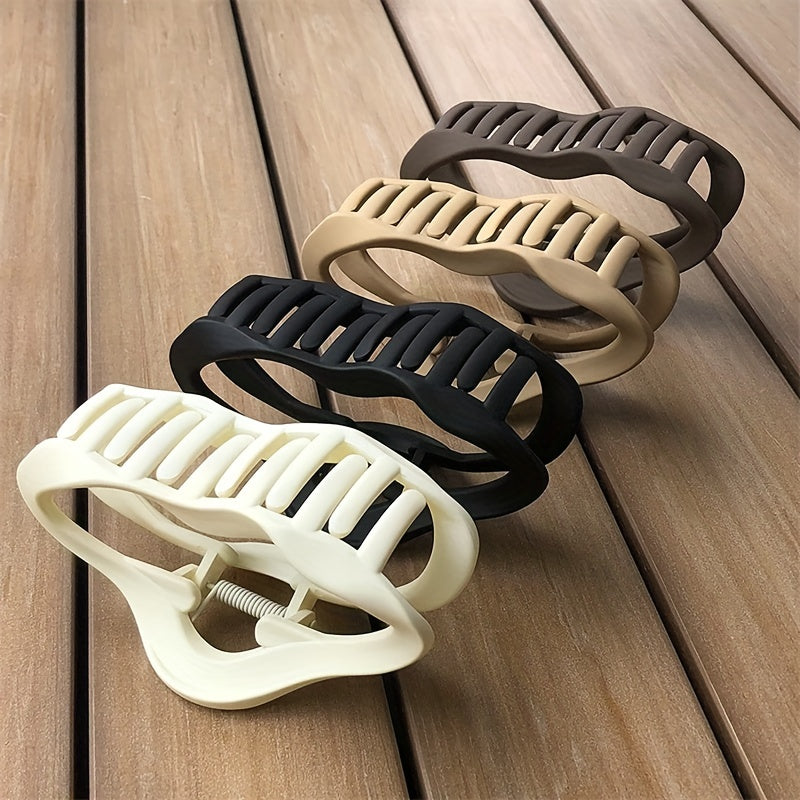 Matte Hollow Hair Claw Large Cloud Shape Hair Clip for Women