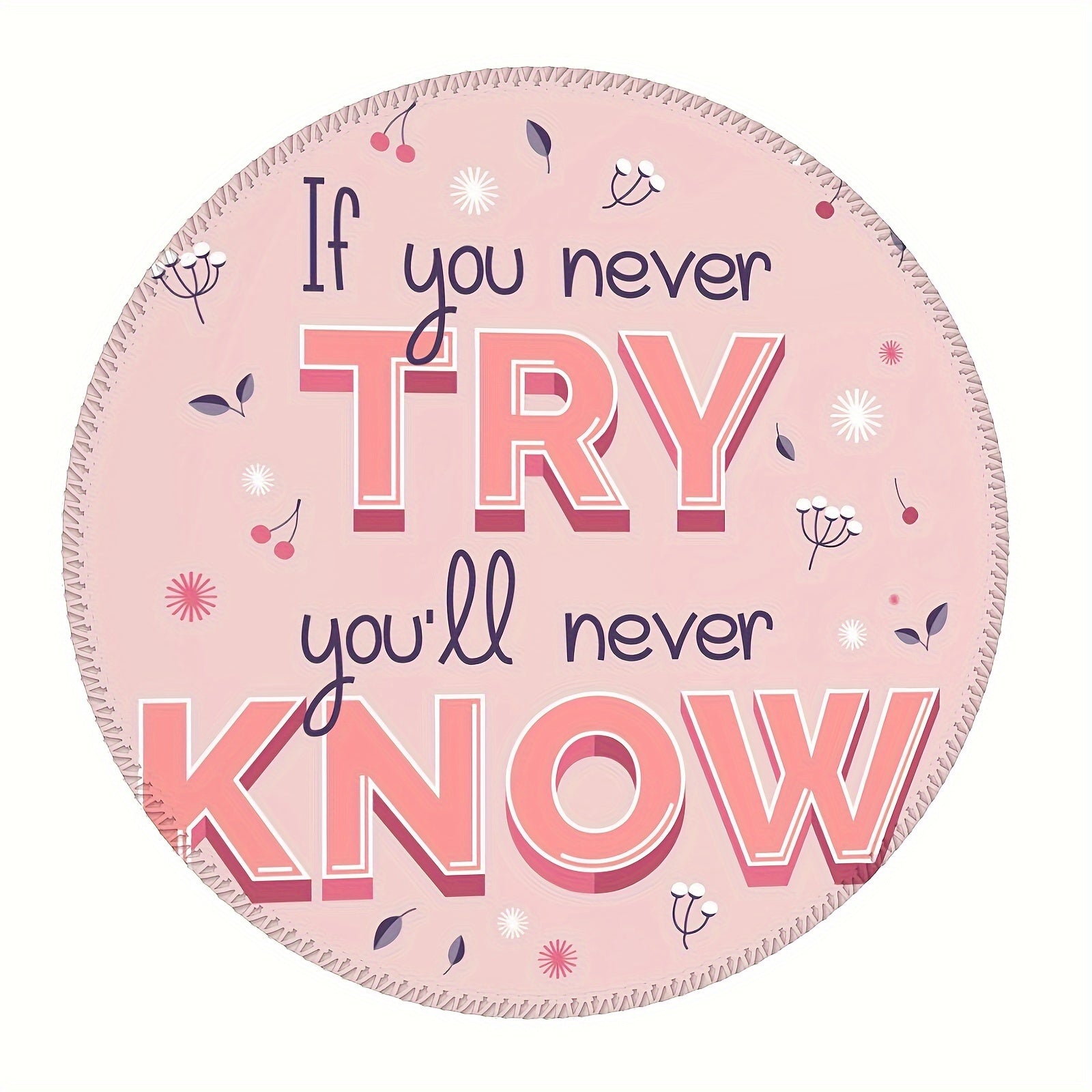 Round Mouse Pad 20x20cm Home Office Rubber Seam Border Sliding Mouse Pad