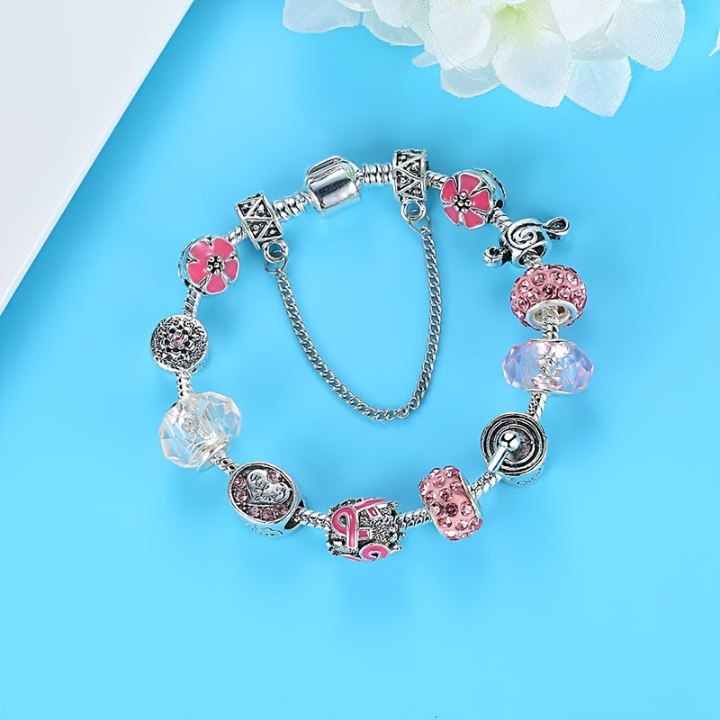 Beaded Bracelet Flower Pattern Chain Bracelet