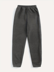  Solid High Rise Jogger Trousers