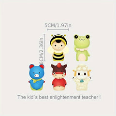5pcs Cartoon Finger Puppet Set for Interactive Storytelling