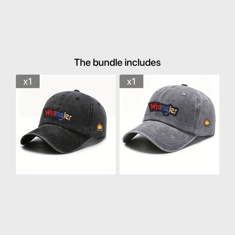 Letter Embroidery Peaked Cap Soft Top Washed Vintage Baseball Cap For Men
