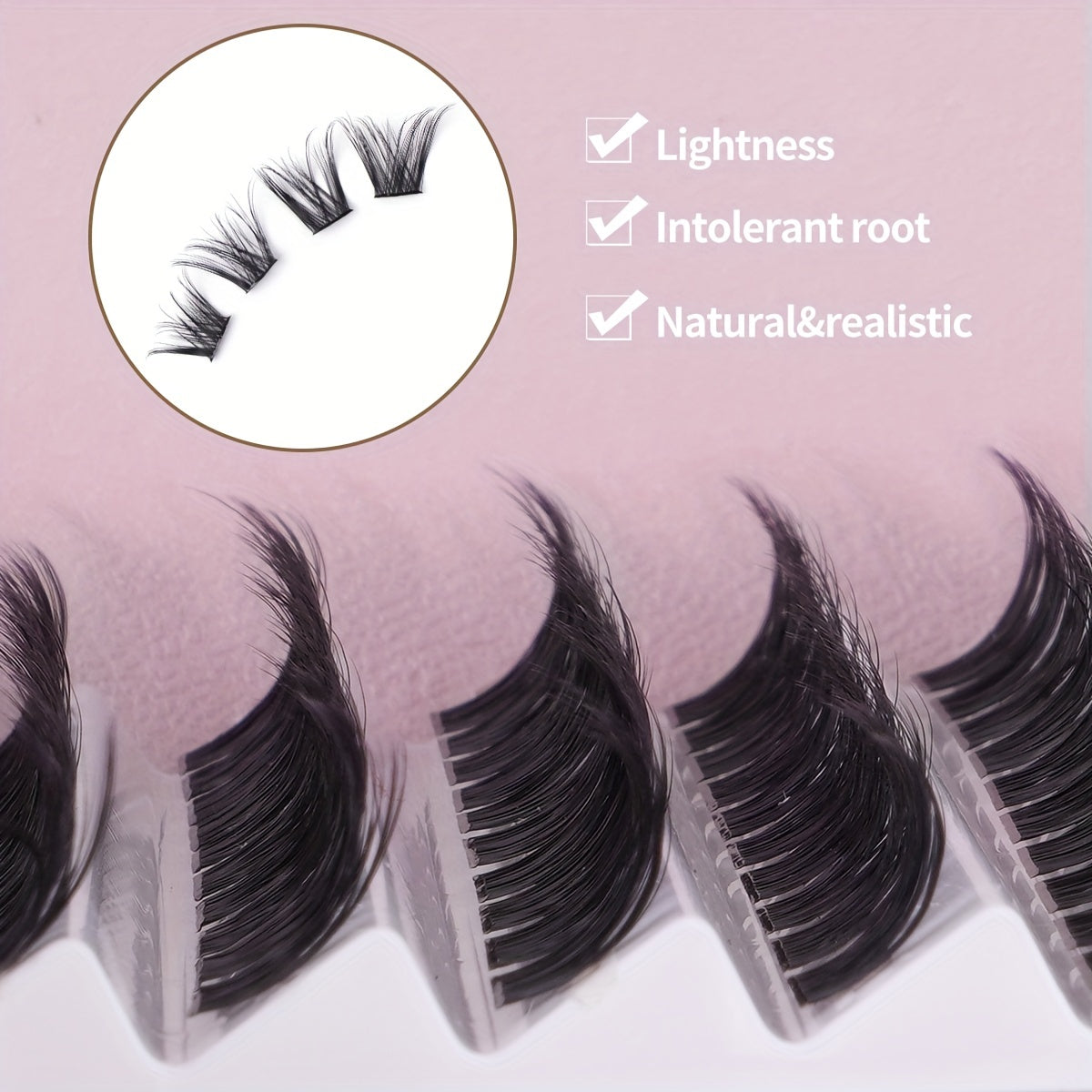 100pcs Segmented False Eyelashes 13 16mm Mixed Thick Curling Lashes