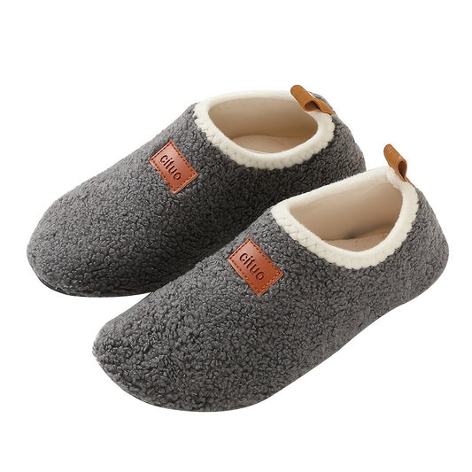 Men's Warm Fleece Slipper Socks Soft Sole Lightweight Non Slip Slippers
