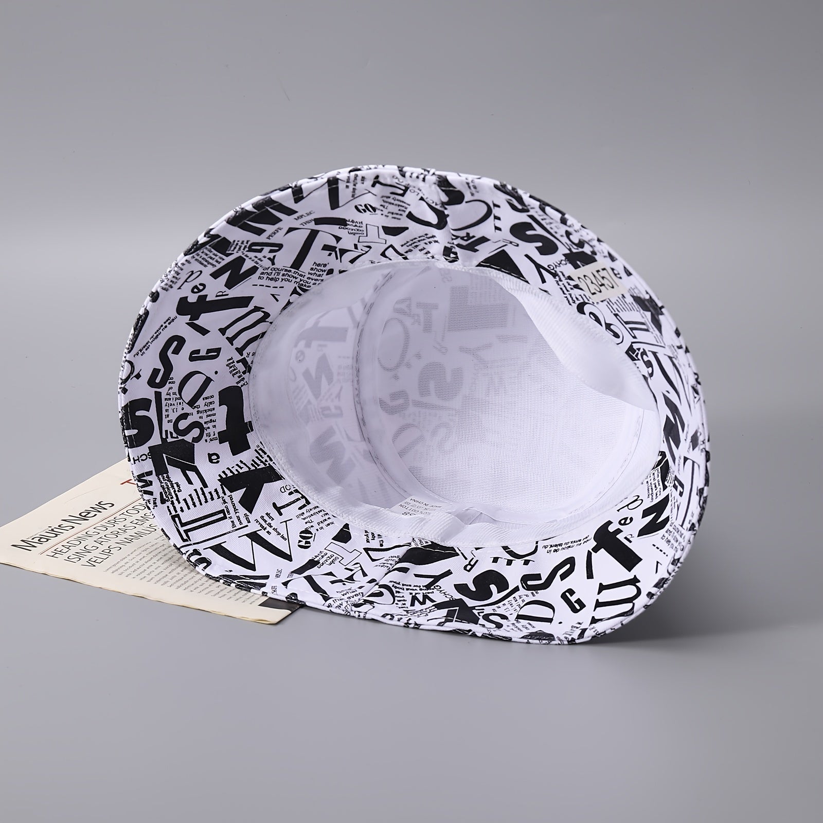 Printed Letter Fisherman Hat for Men