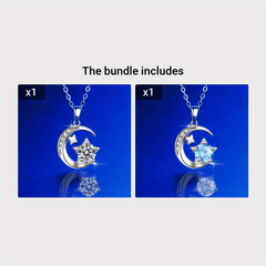 Moon Star Necklace Women Geometry Pendant Wedding Halloween Christmas