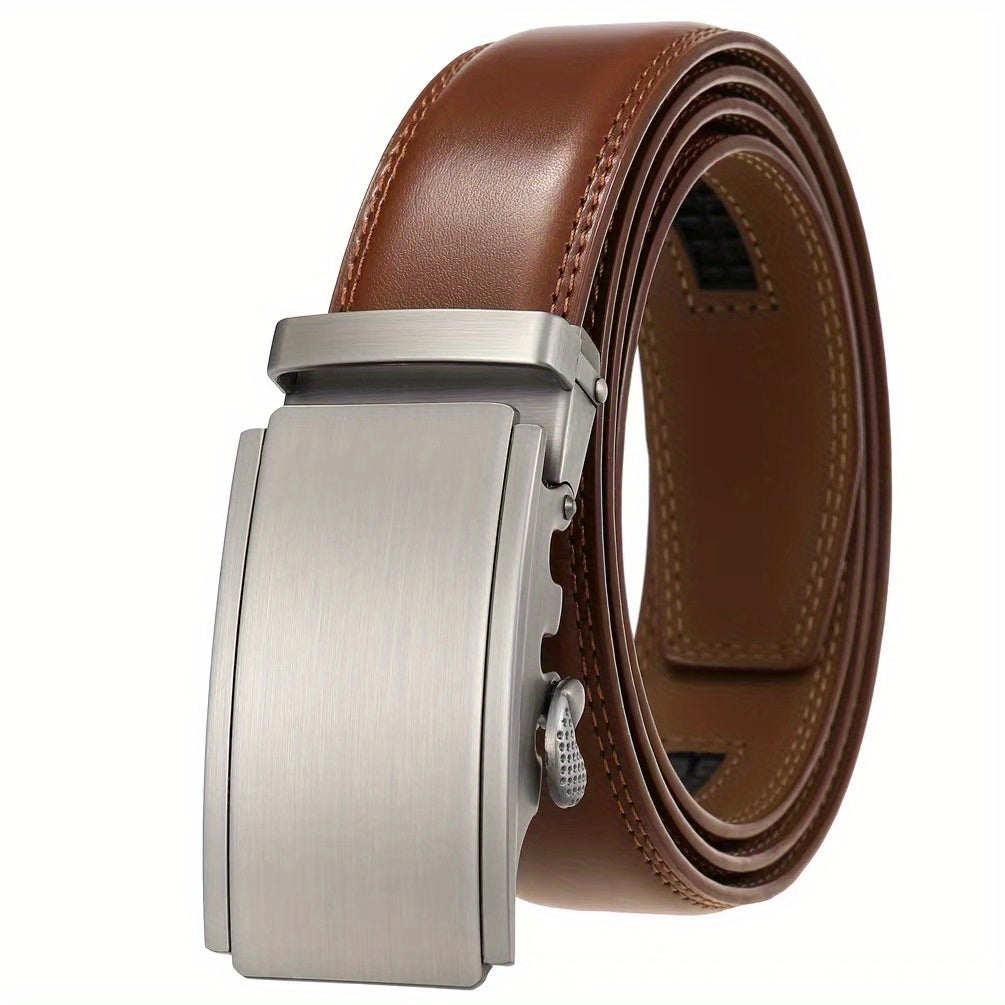Ratchet Belts Men's Belt Leather Casual Jeans Micro Adjustable