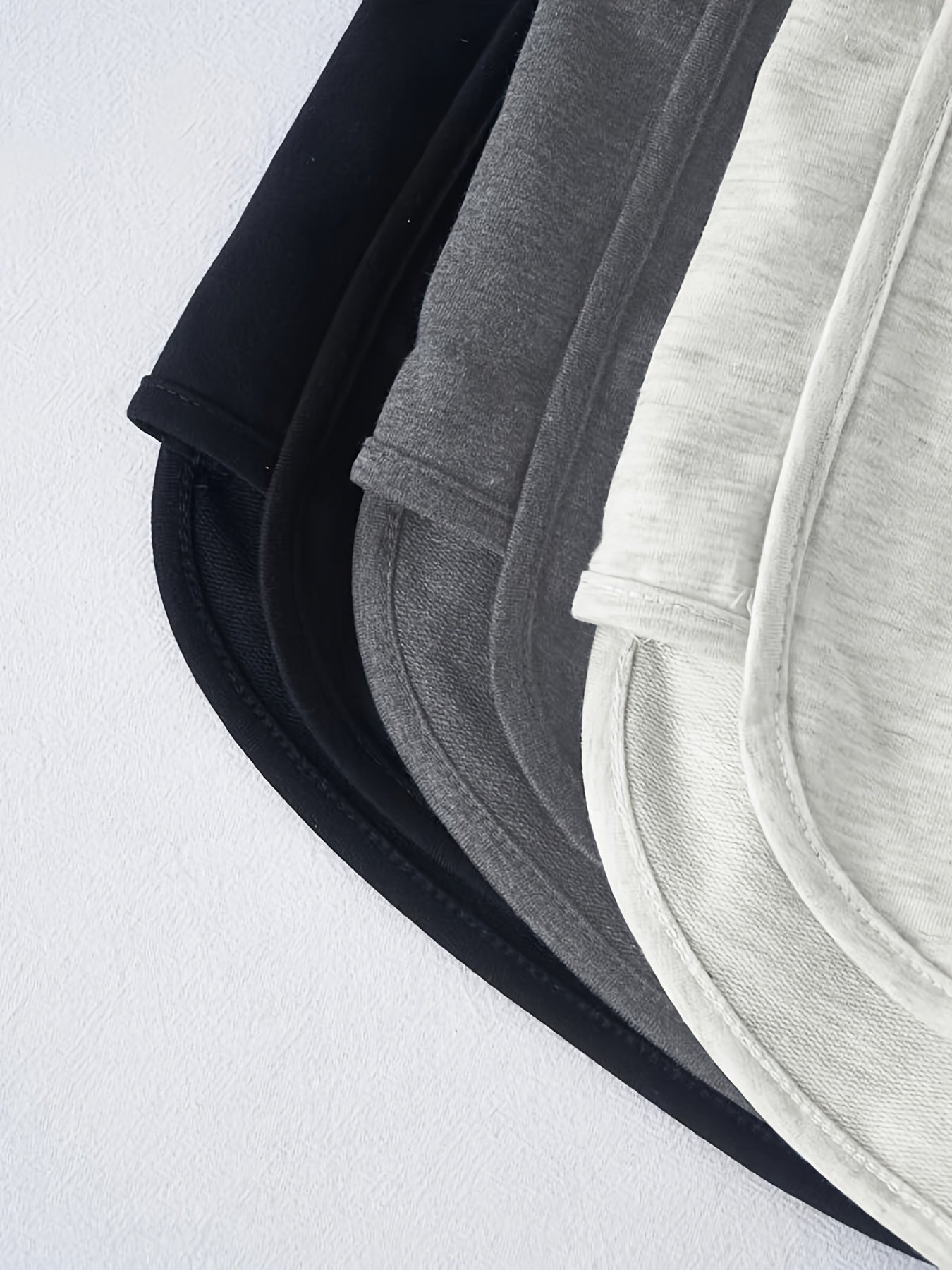 3 Pack Plus Size Casual Shorts Women's Plus Solid Elastic Slight Stretch 3 Pcs