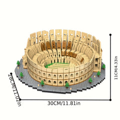 3D Roman Colosseum Building Blocks Model Educational Toy Gift