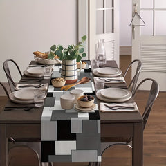 Geometric Table Runner Cotton Linen Decoration
