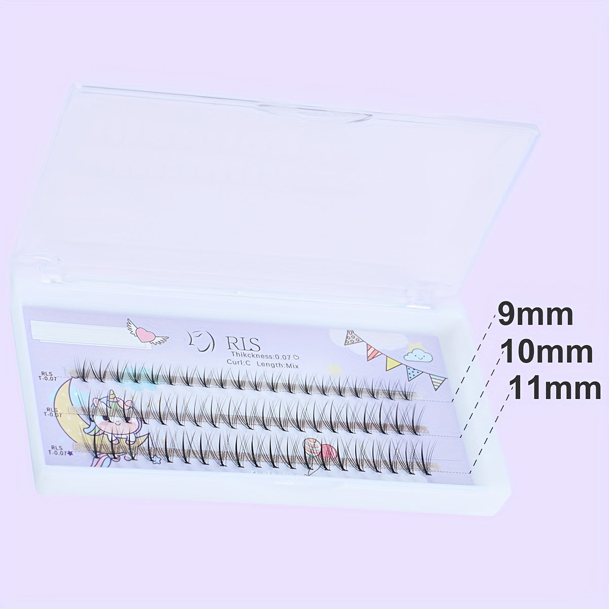 9-11mm Cluster Lashes Simulated Curling Self Grafted Individual Fairy Lashes