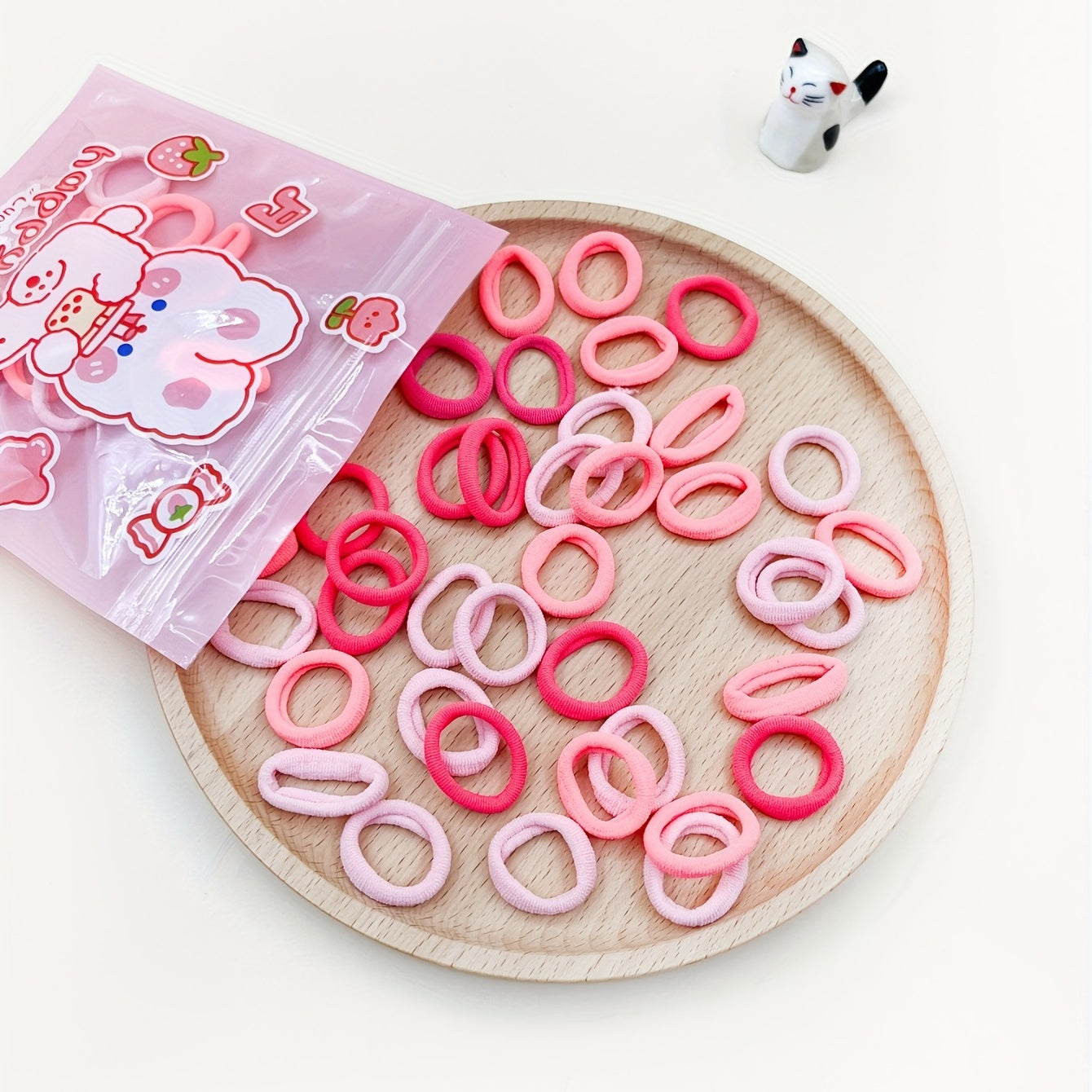 50pcs Small Candy Rubber Band Hair Rope Elastic Ponytail Holder Hair Accessories