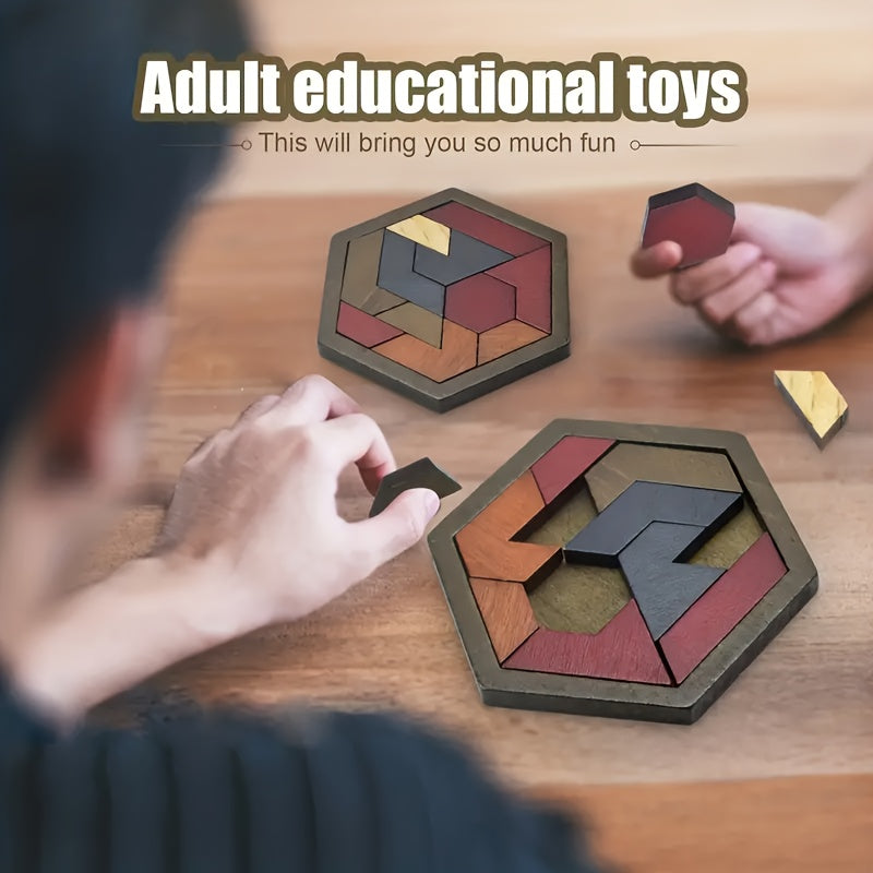 Wooden Octagonal Puzzle Toy for Family Interaction