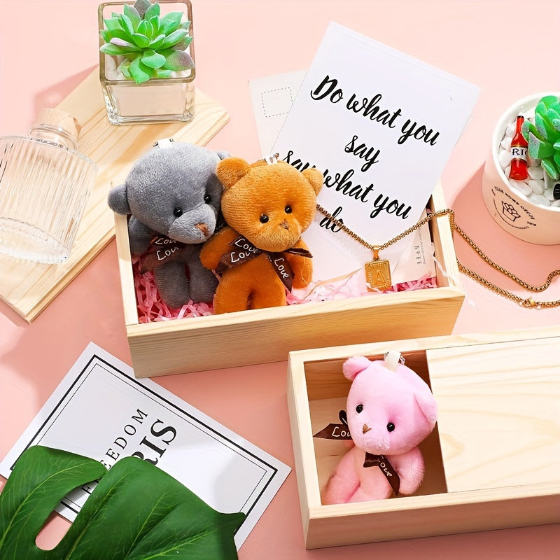 Small Wooden Storage Box with Sliding Lid