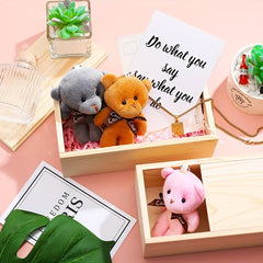Small Wooden Storage Box with Sliding Lid