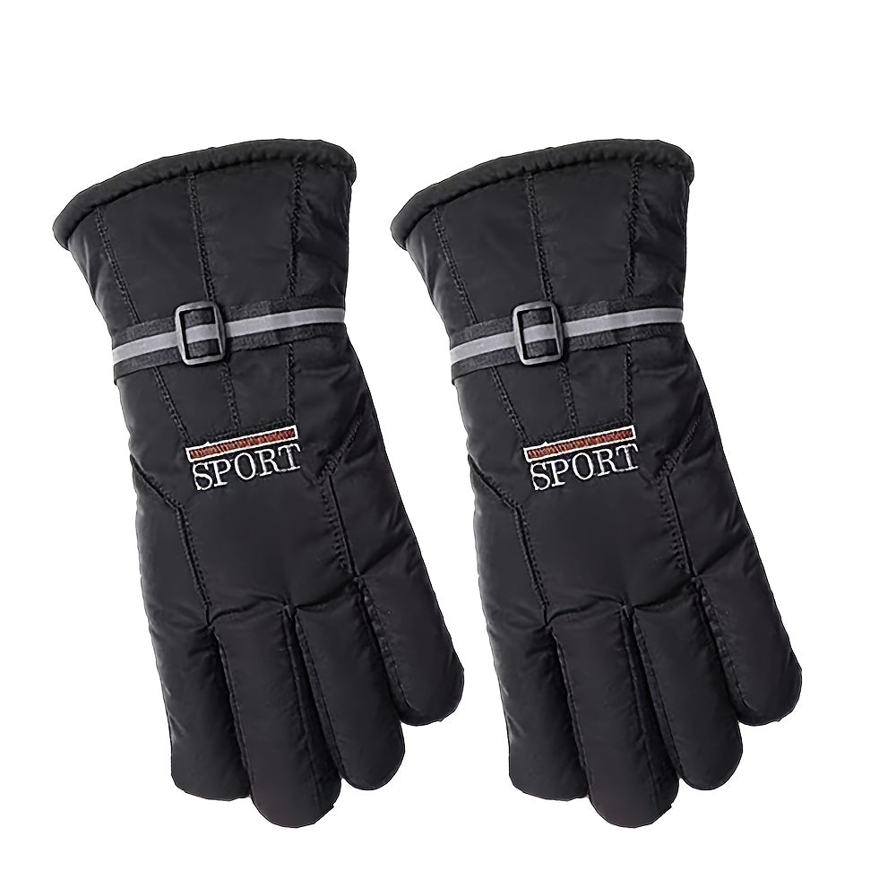 Winter Thermal Touchscreen Full Finger Ski Gloves for Cycling Running Driving