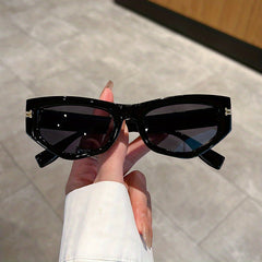 Cat Eye Sunglasses Mod Metal Decor Sports Glasses Casual Outdoor Eyewear UV400